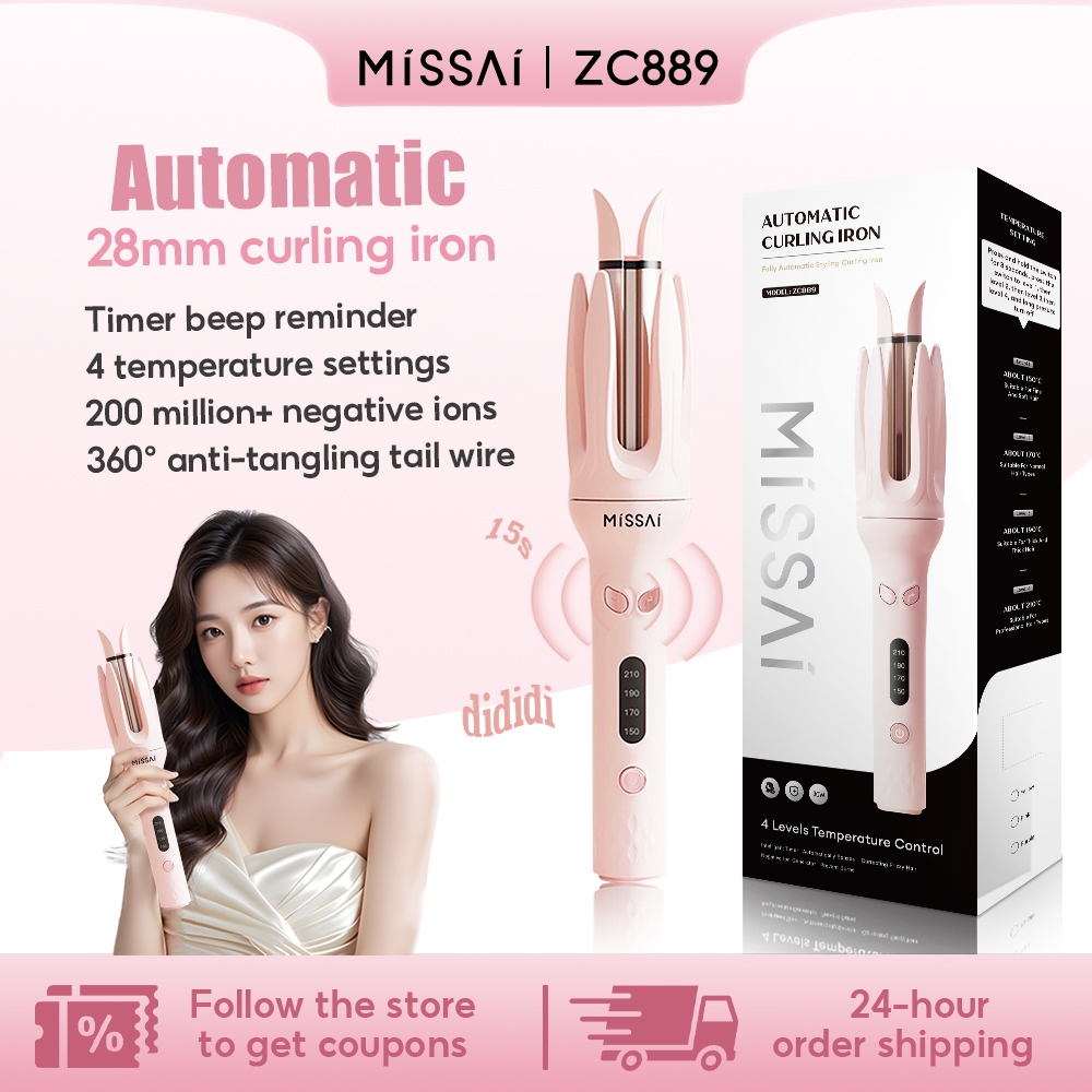 MISSAI Hair Curler 28MM Automatic Anti-scalding With Negative Ions ...