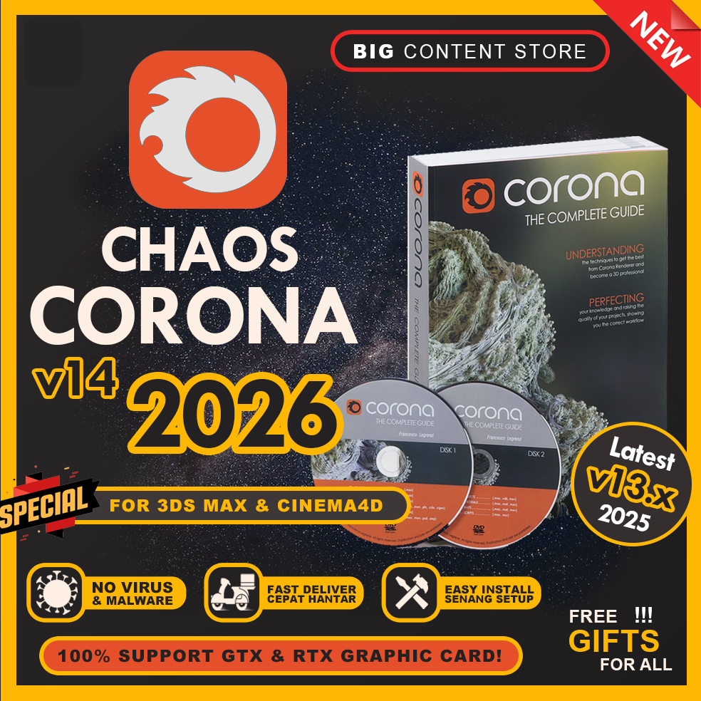Corona Renderer 2026 v14 ~ v7 for 3DS MAX & Cinema 4D Windows 💯 EASY ...