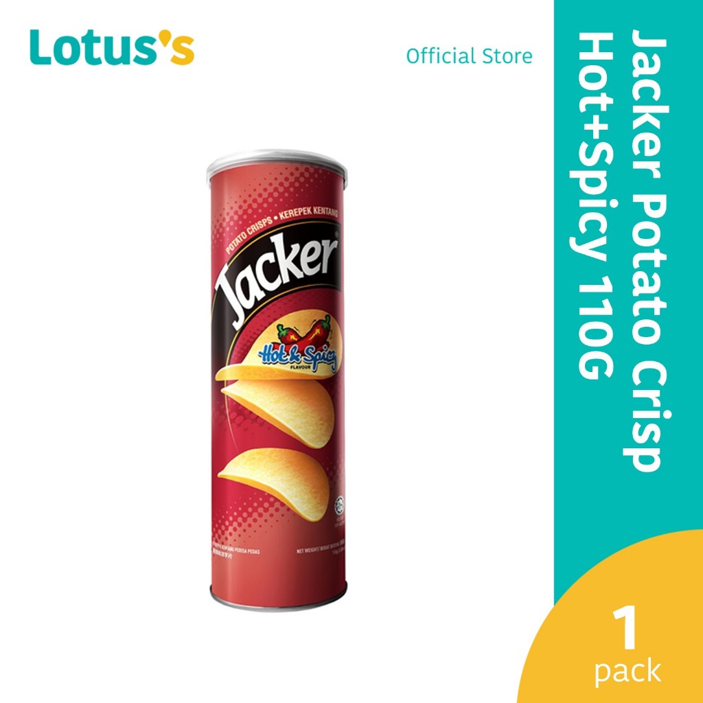 Jacker Potato Crisp Hot+Spicy 110G | Shopee Malaysia