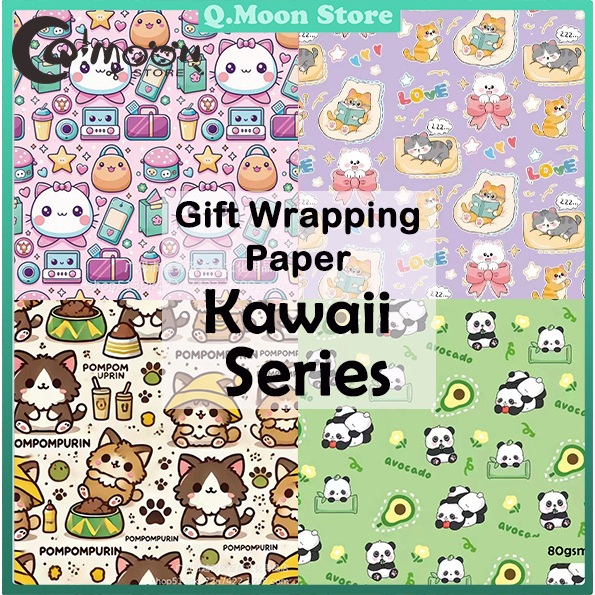 (Minimum order 5pcs ) Q Moon Store 80gsm Kawaii Cute Comic Gift ...