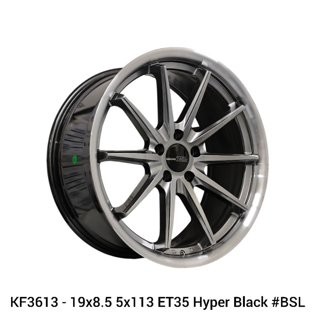 【Harga untuk 1pcs】BSL-3613 19x8.5 5x112/114 ET35 HyperBlack ...