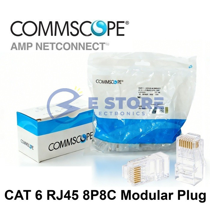 Commscope / AMP RJ45 Connector Cat6 Modular Plug Ethernet Plug Network ...