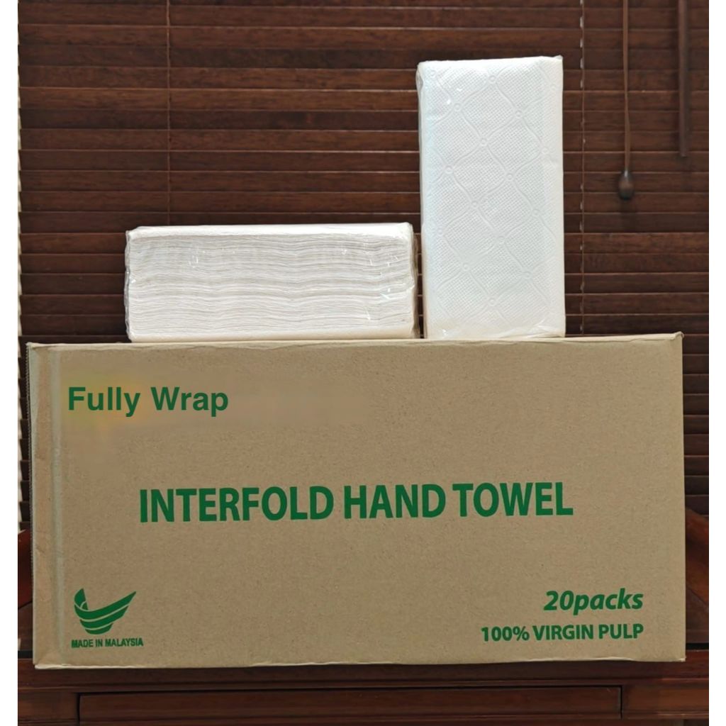 (20 PACKS) Premium Green Interfold Hand Towel/Multipurpose Towel ...