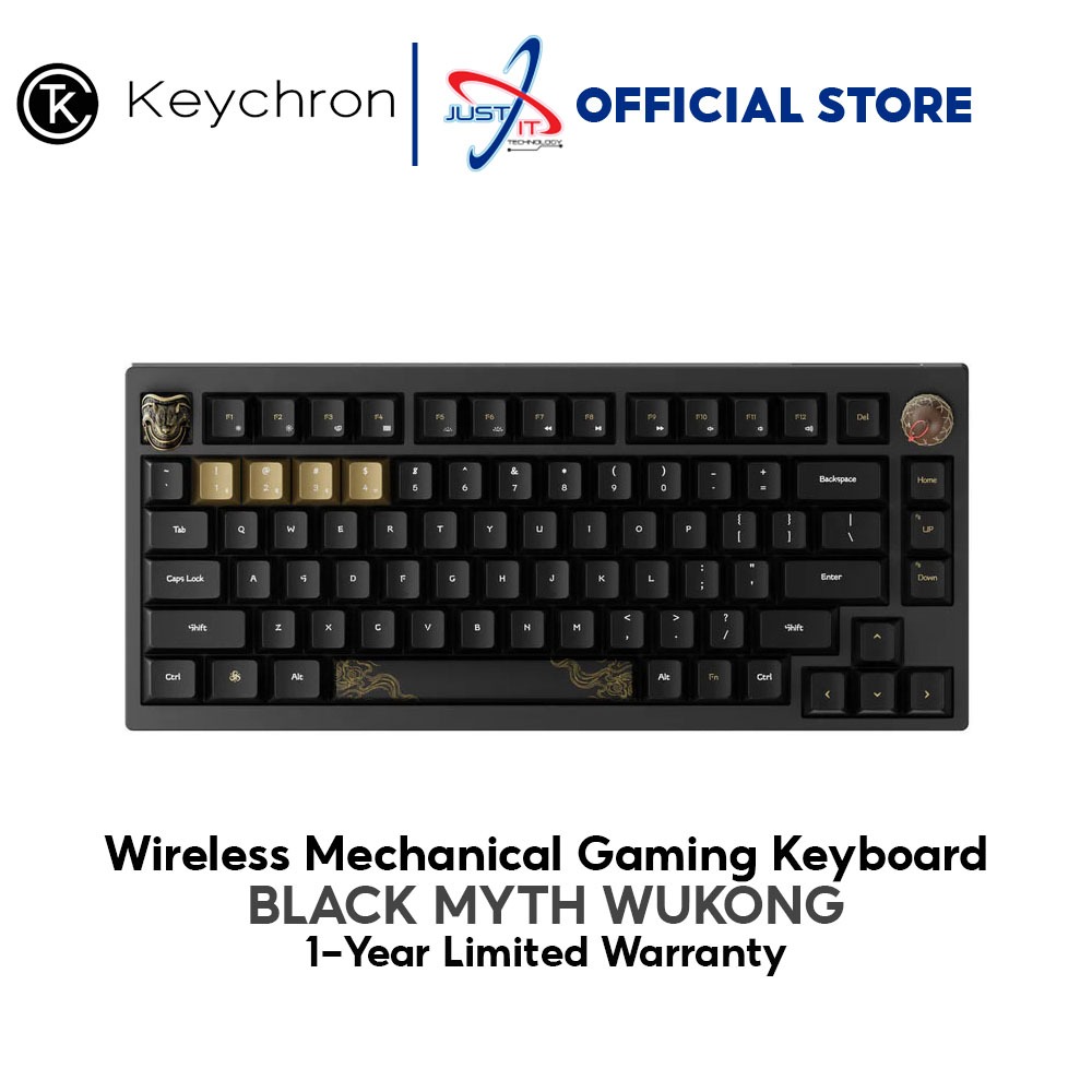 KEYCHRON BLACK MYTH WUKONG DELUXE WIRELESS KEYBOARD - TTC GOLDEN PINK ...