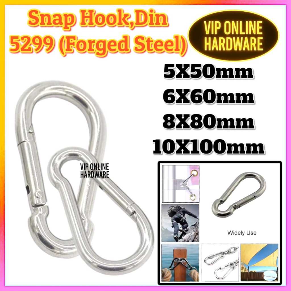 Steel Spring Snap Hook /Fitness Lock/ Gym Cable Handle Hook/ Spring ...