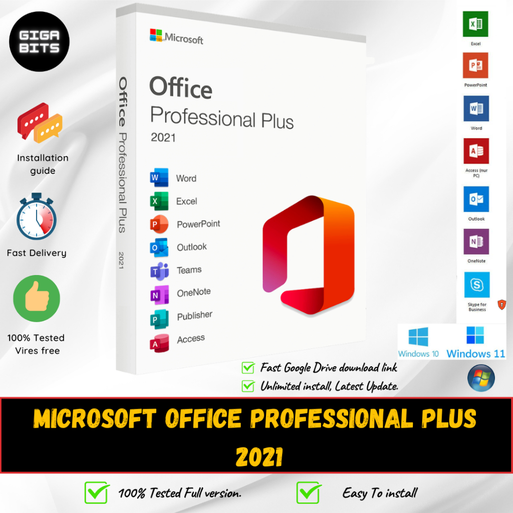 Lifetime Office Pro 2021 LTSC Genuine Installer + Activation For ...