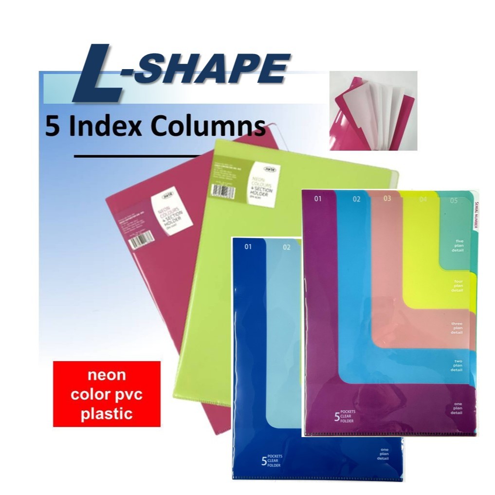 L Shape File Holder with 5 Index columns A4 FSF04 | Shopee Malaysia