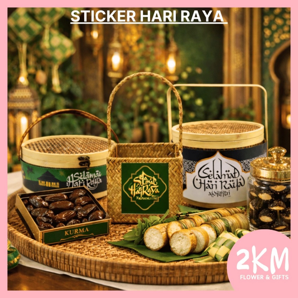 STICKER HARI RAYA Selamat Hari Raya Sticker Label Gift Sticker ...