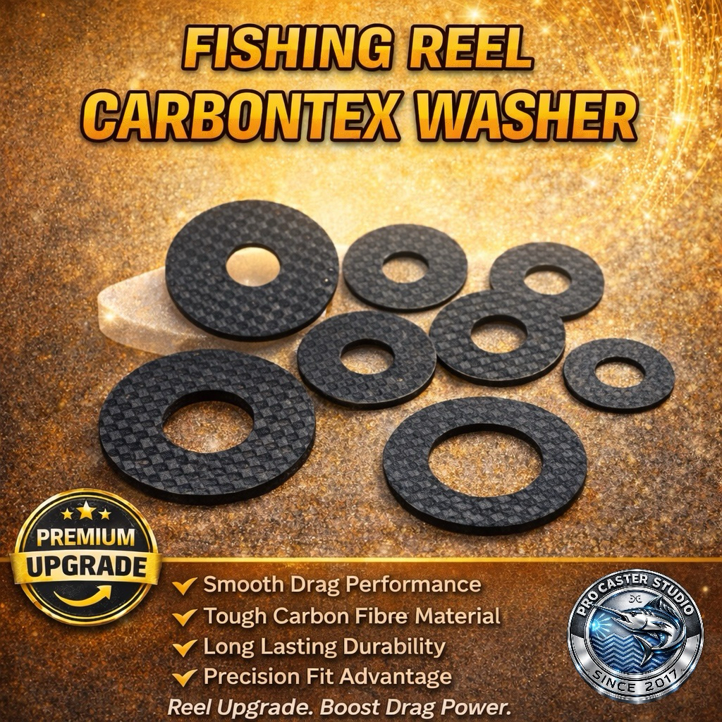 HIGH QUALITY FISHING REEL CARBONTEX DRAG WASHER FULL CARBON MESIN ...