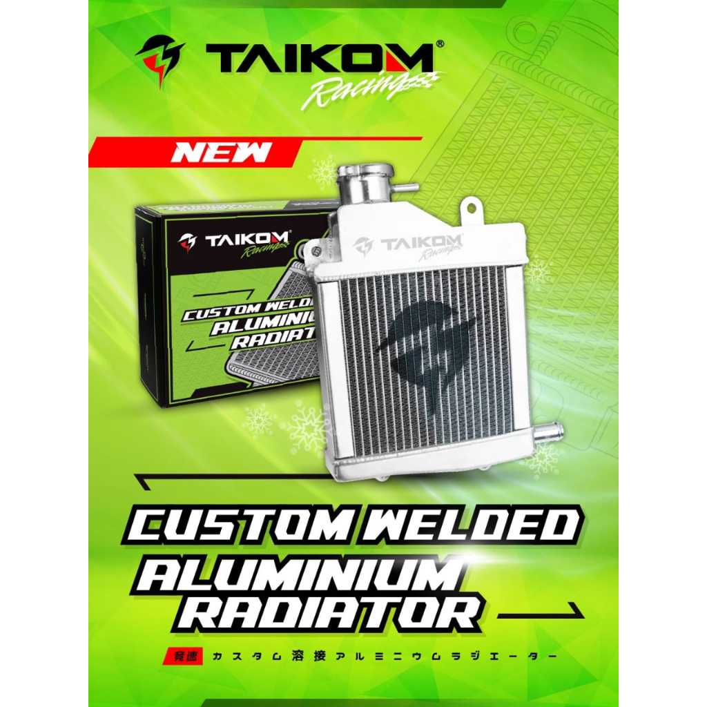 TAIKOM RACING CUSTOM WELDED ALUMINIUM RADIATOR NVX V1 V2 NMAX AX200S ...