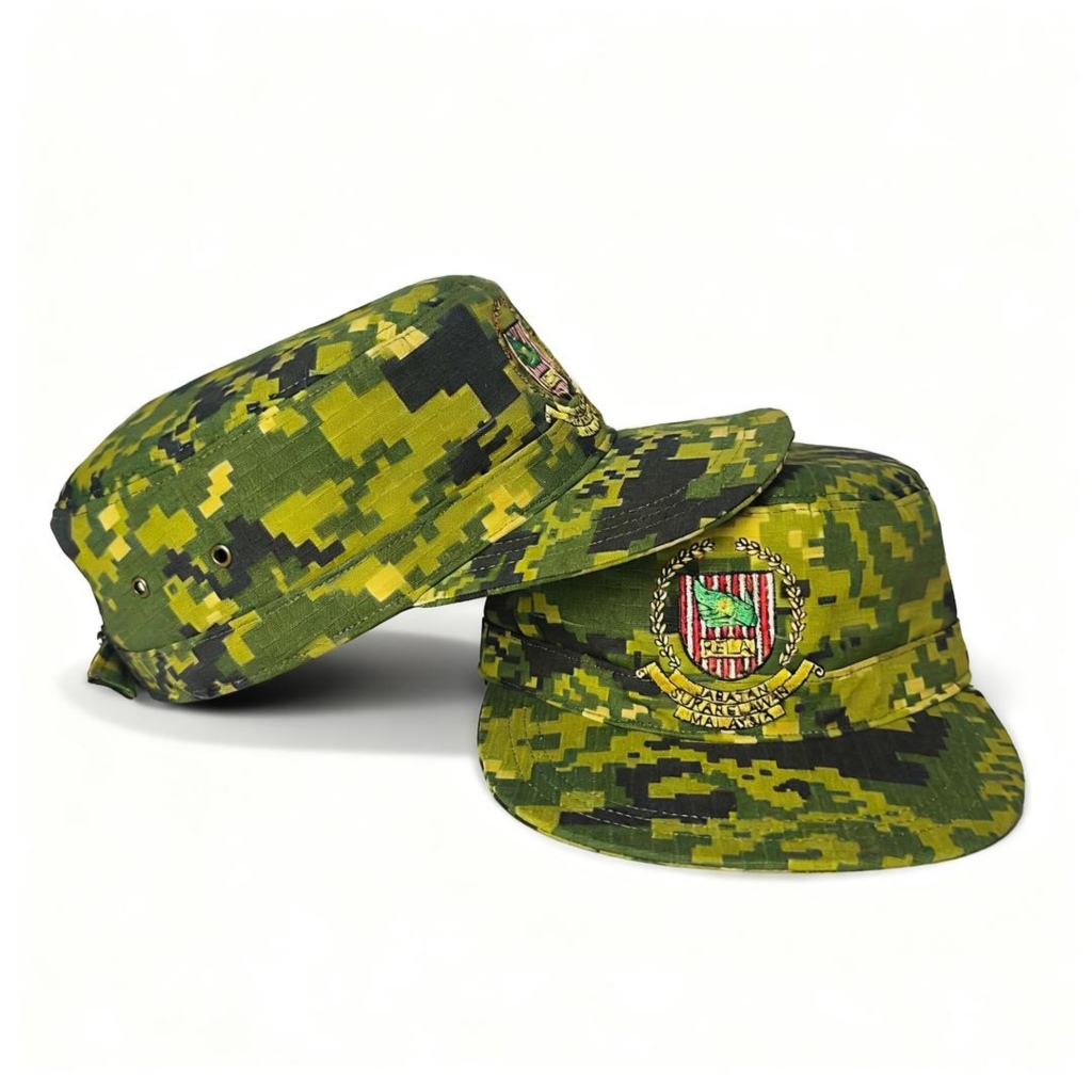 Military Cap/Patrol Hat/ TOPI CORAK LORENG R E LA | topi komando design ...