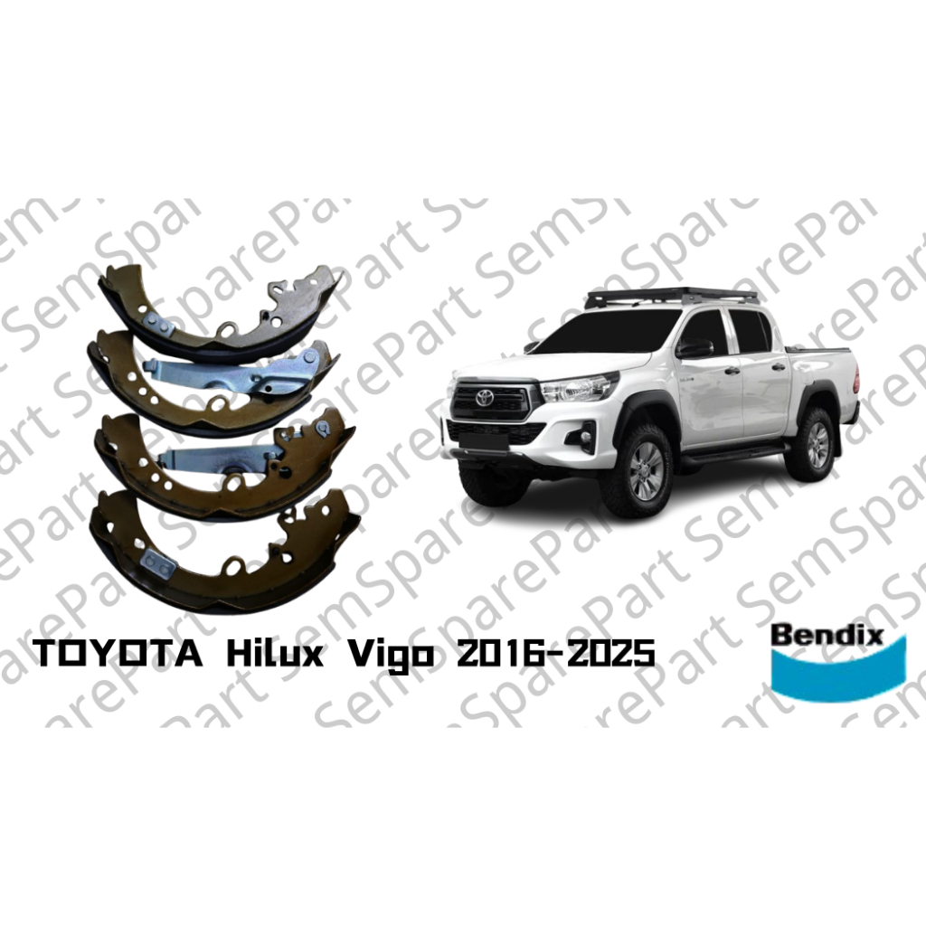 Toyota Hilux Revo Rocco Rogue 2016-2025 GUN125 GUN126 Rear Brake Shoe ...