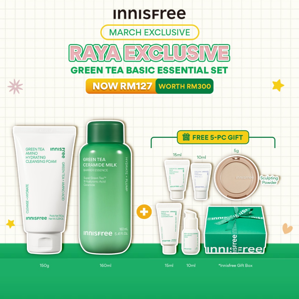 [MARCH EXCLUSIVE] Raya Exclusive Set Green Tea Basic Essential Set ...