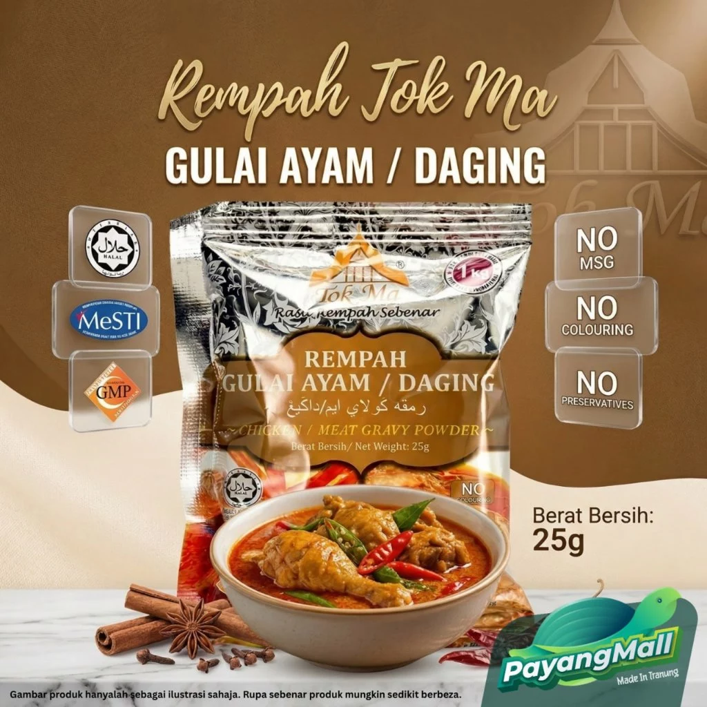 Pek Rempah Gulai Ayam/Daging Tok Ma
