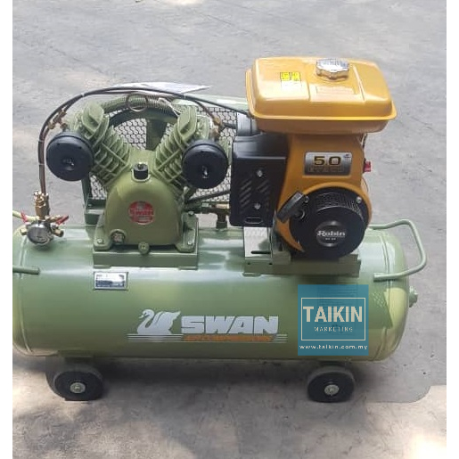 Swan Air Compressor Robin 5HP Engine 85L 8 Bar READY STOCK | Shopee ...