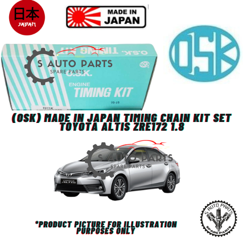 TOYOTA ALTIS ZRE172 1.8 BRAND (OSK) TIMING CHAIN KIT SET MADE in JAPAN ...