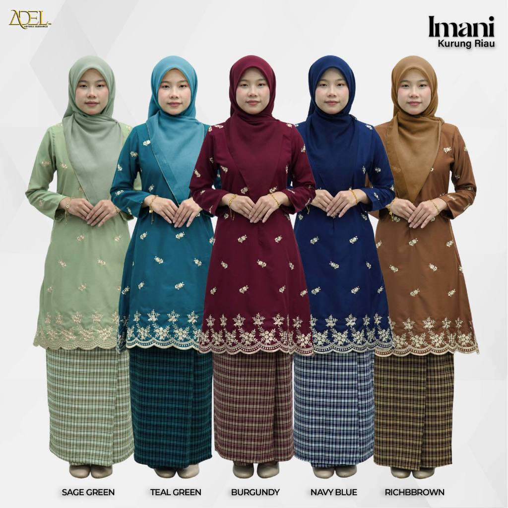 RAYA 2026 | ADEL Baju Kurung Riau Imani Set TR Cotton Moden Perempuan ...