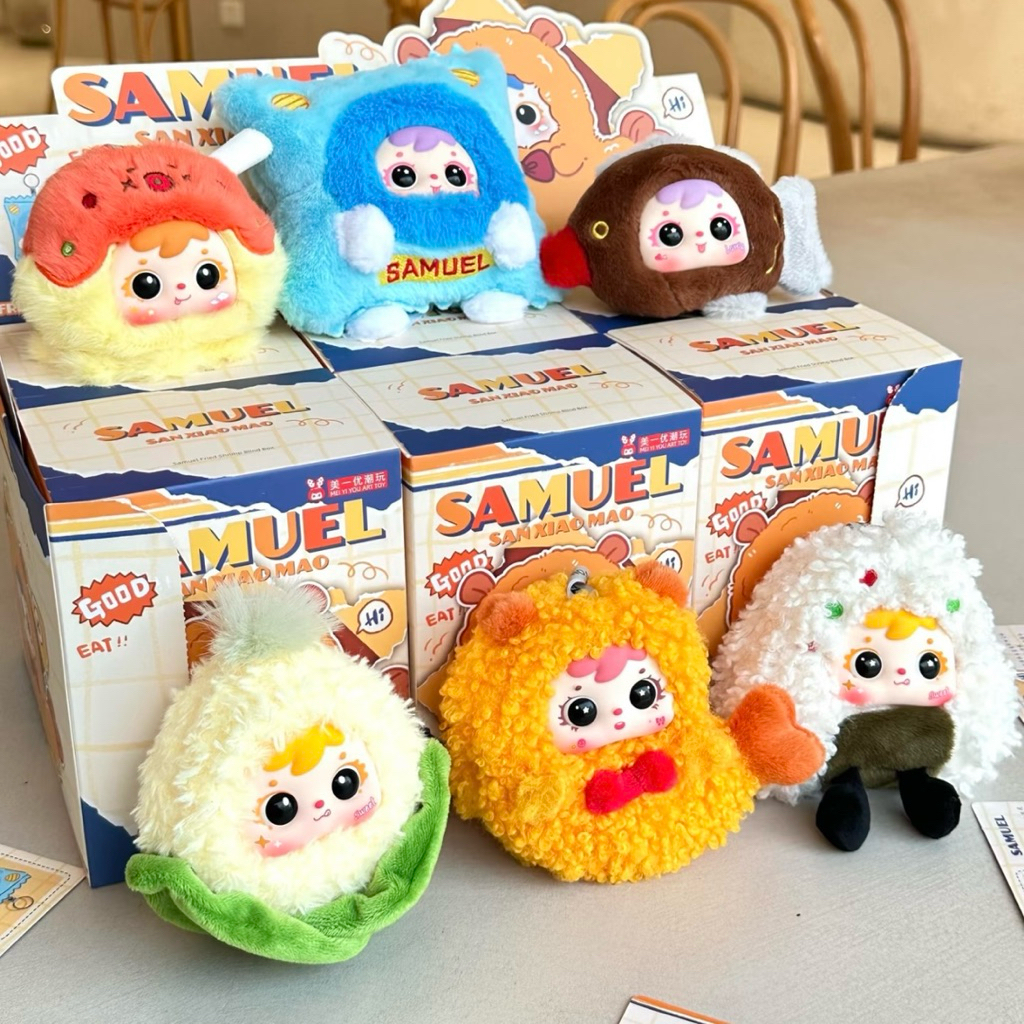 新品未開封 三小毛 SAMUEL サミュエル Fried Shrimp　６セット 🇲🇾READY STOCK】Samuel Fried Shrimp Series Plush Blind Box 三小毛