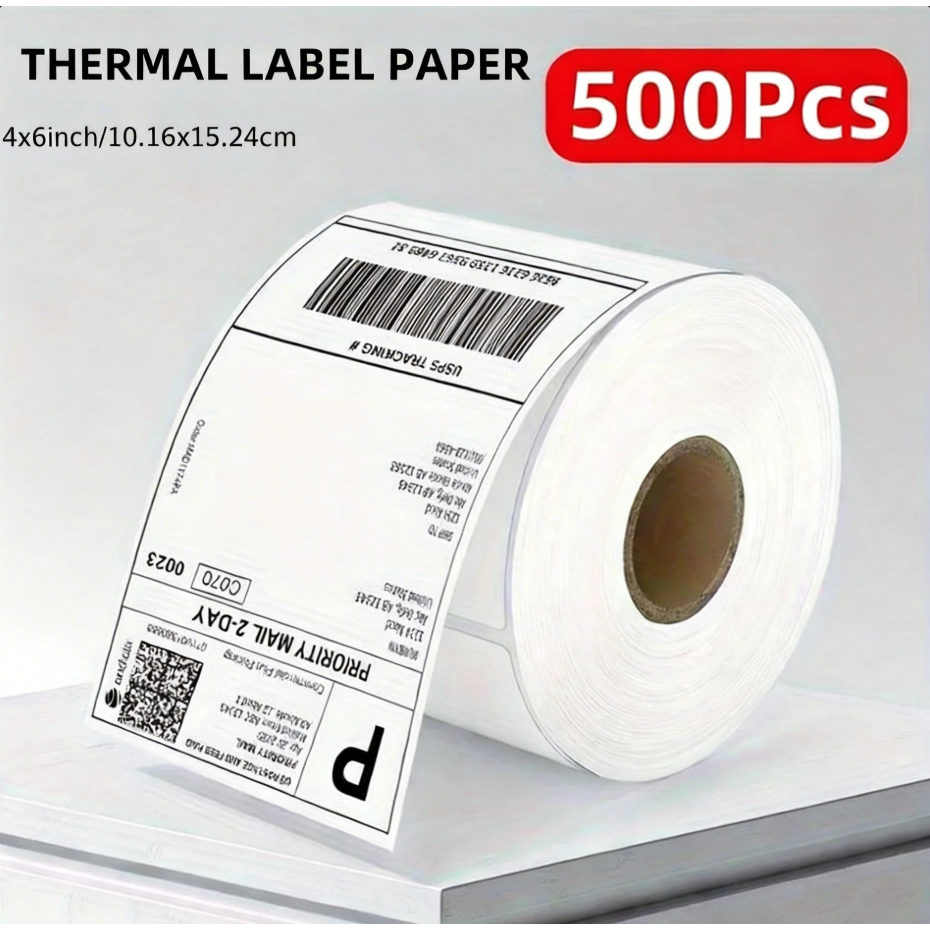 500 Sheets 4"x6" Thermal Label Paper 100x150mm For Thermal Shipping ...
