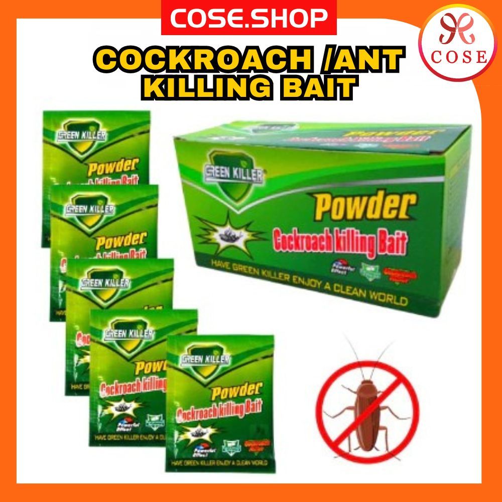 COSE 50pcs Cockroach Killing Bait Powder Green Killer Ant Killing ...