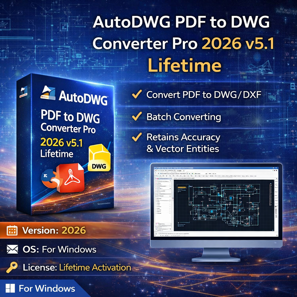 AutoDWG PDF to DWG Converter Pro 2026 v5.1 Full Version Lifetime For ...