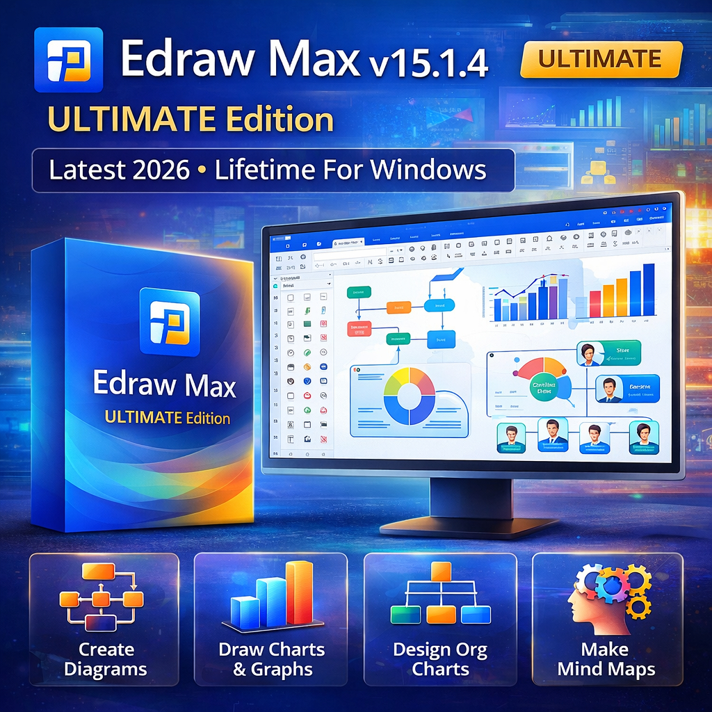 Edraw Max V15 1 4 ULTIMATE Edition 2026 Lifetime For Windows Diagram My 11134207 820l5