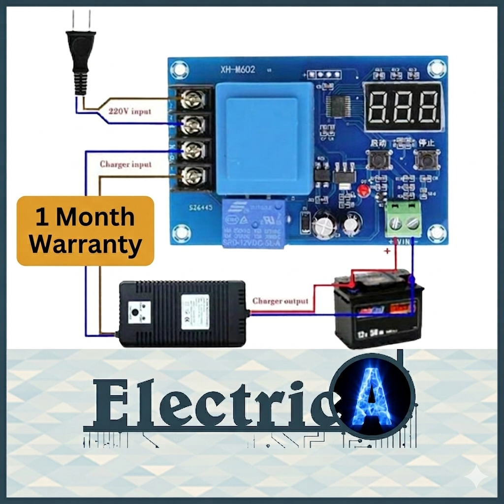 (+1Month Warranty) XH-M602 Lithium Battery Charger Control Switch Protection Board With LED Display [ElectricA]