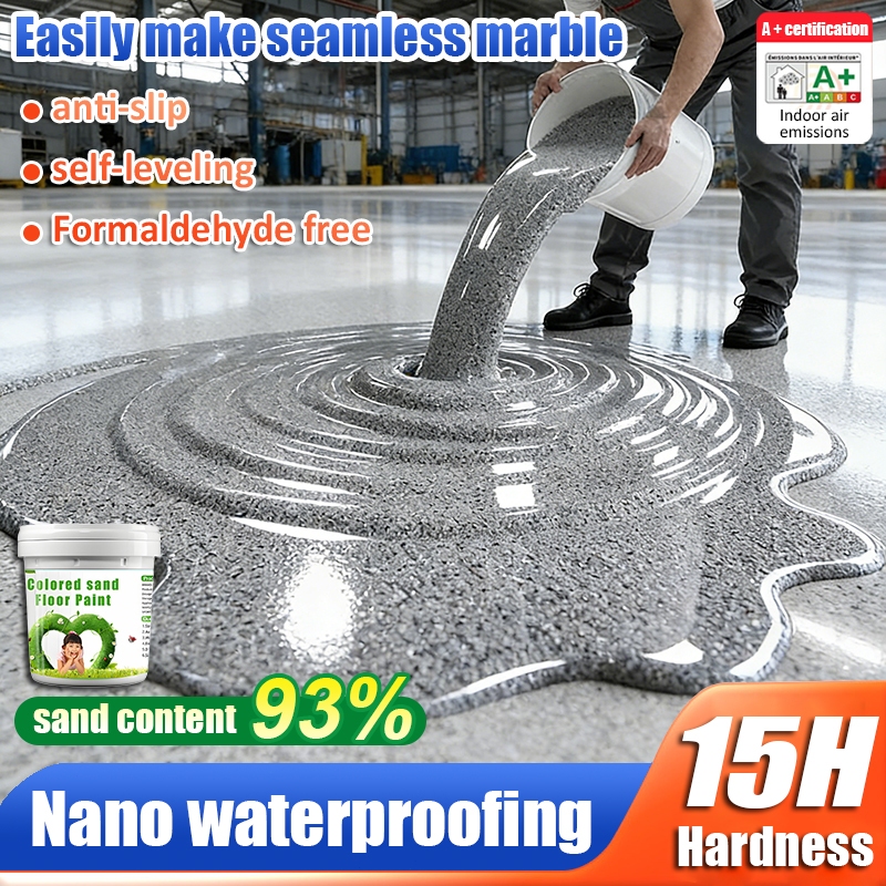 【Nano waterproofing】epoxy sand floor paint waterproof flake coating cat ...