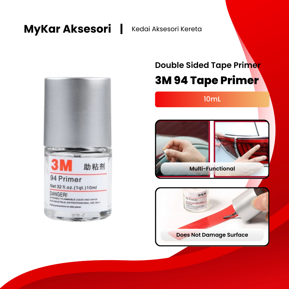 3M 94 PRIMER 10ml Double Sided Tape Promoter Liquid Applicator Tape ...