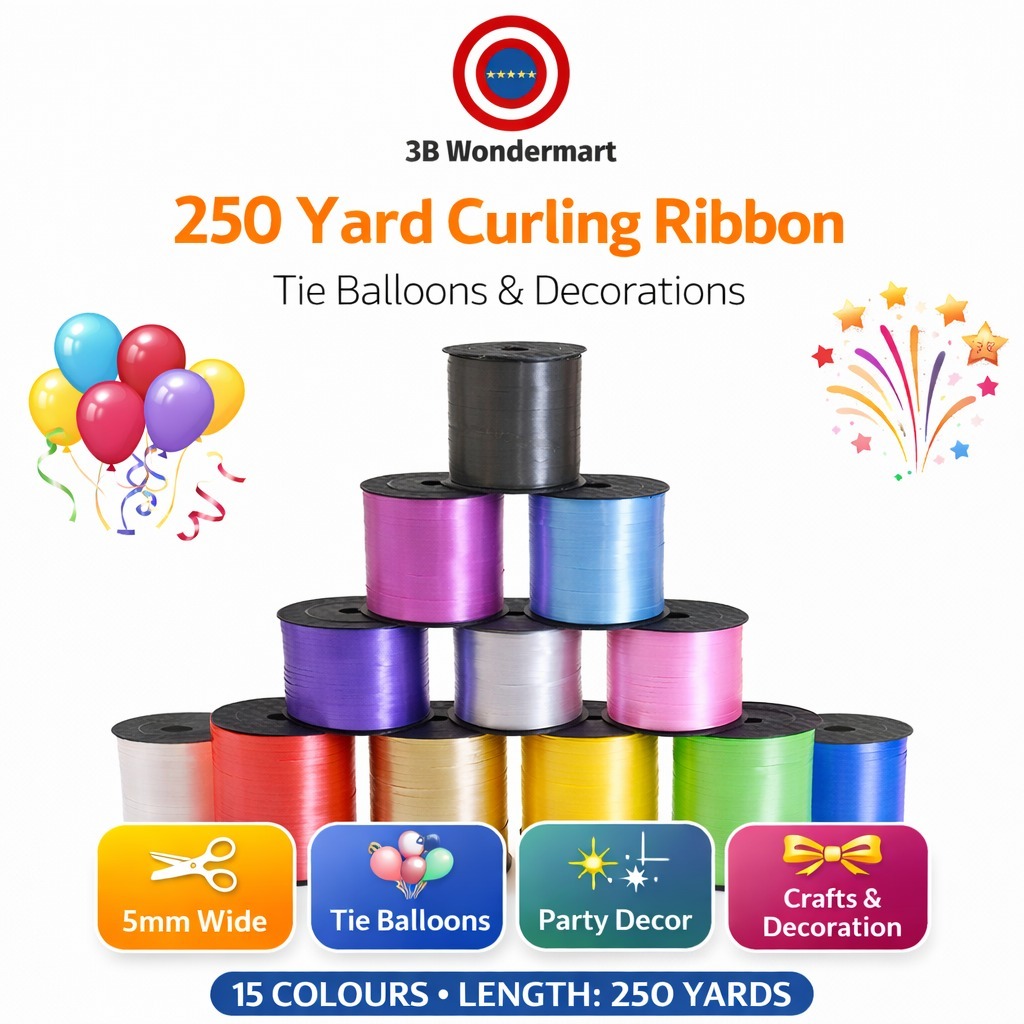 250 Yards Roll Plain Ribbon Balloon String Tied Rope Knot Balloon Gift ...