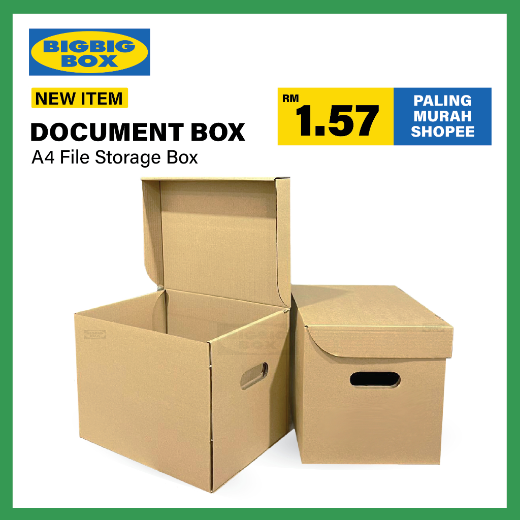 BigBigBox A4 File Folder Box | ABBA file Moving Box Storage Box Kotak ...