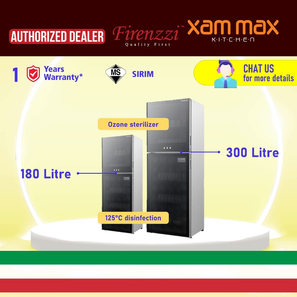 Firenzzi 180L / 300L FPD-338 FPD-278 Kitchen 99% Disinfect Cabinet ...