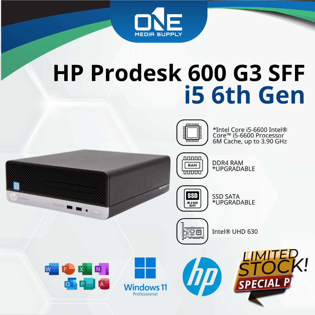 HP Prodesk 600 G3 SFF Desktop i5 6th Gen PC With SSD UP TO 16GB RAM ...