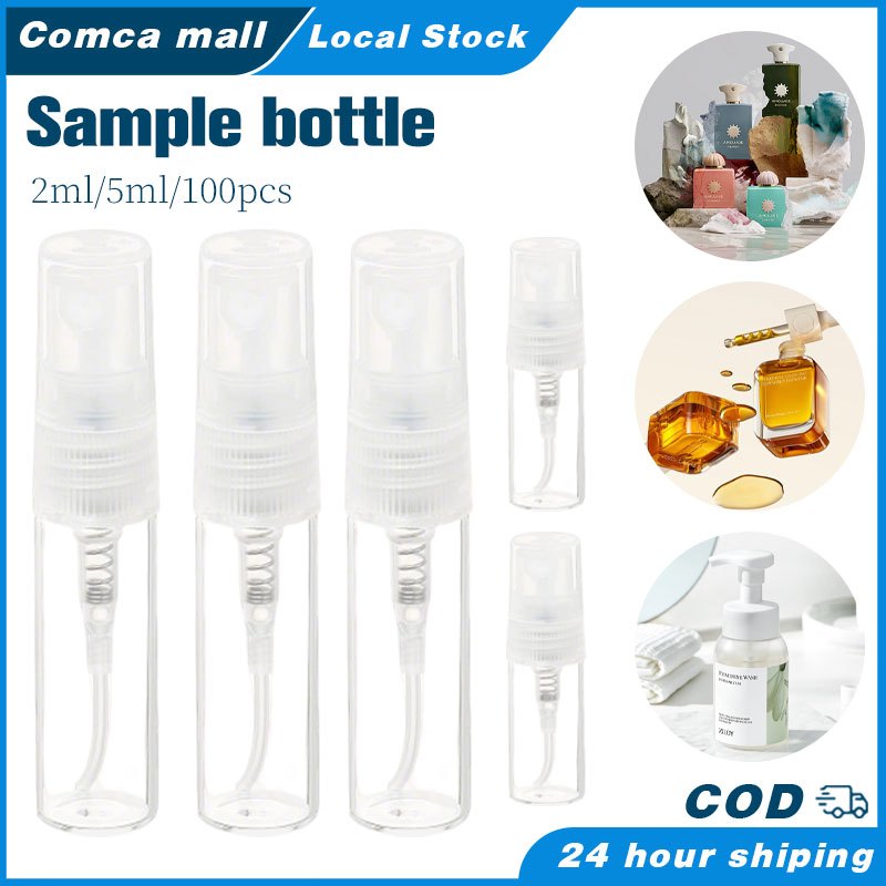 100pcs 2ml/5ml Mini Glass Perfume Spray Empty Bottle / Refillable ...