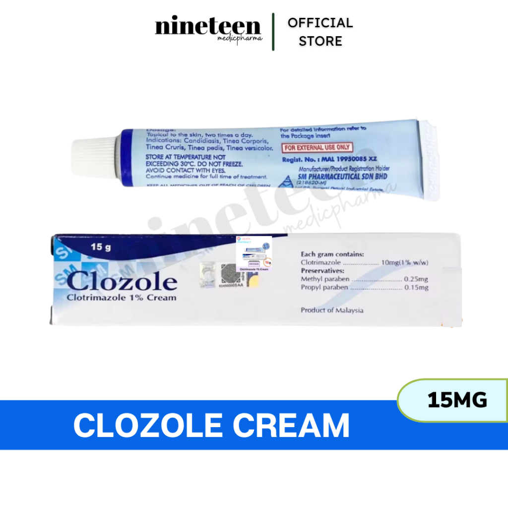 CLOZOLE Clotrimazole Cream (15g) Same as Candid, Candazole , Clomazol ...