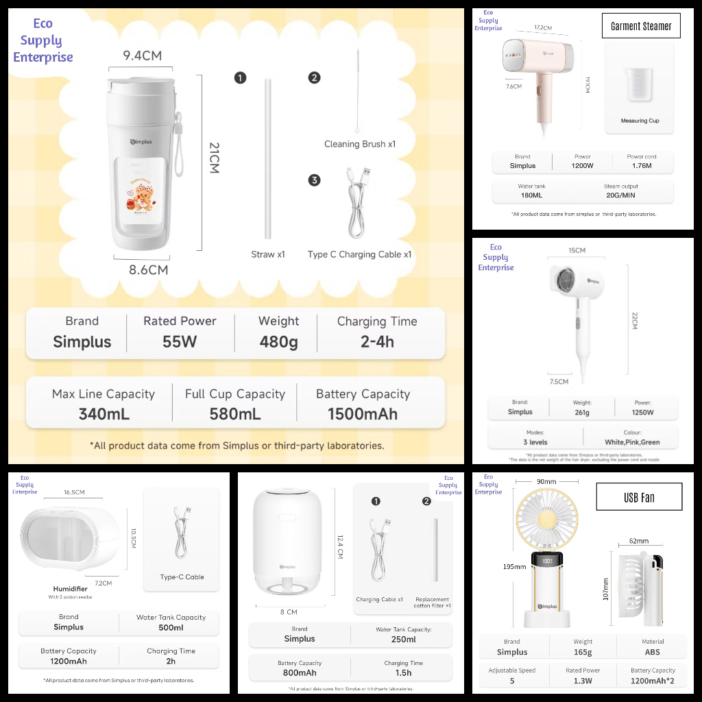 Simplus Garment Steamer Handheld Steam Iron Stainless Steel Panel 20g ...
