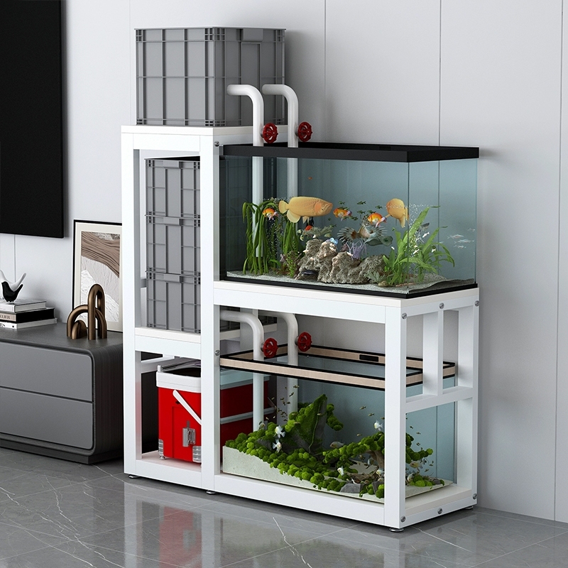 Heavy Duty Metal Aquarium Stand - Multi-layer Fish Tank Cabinet with ...