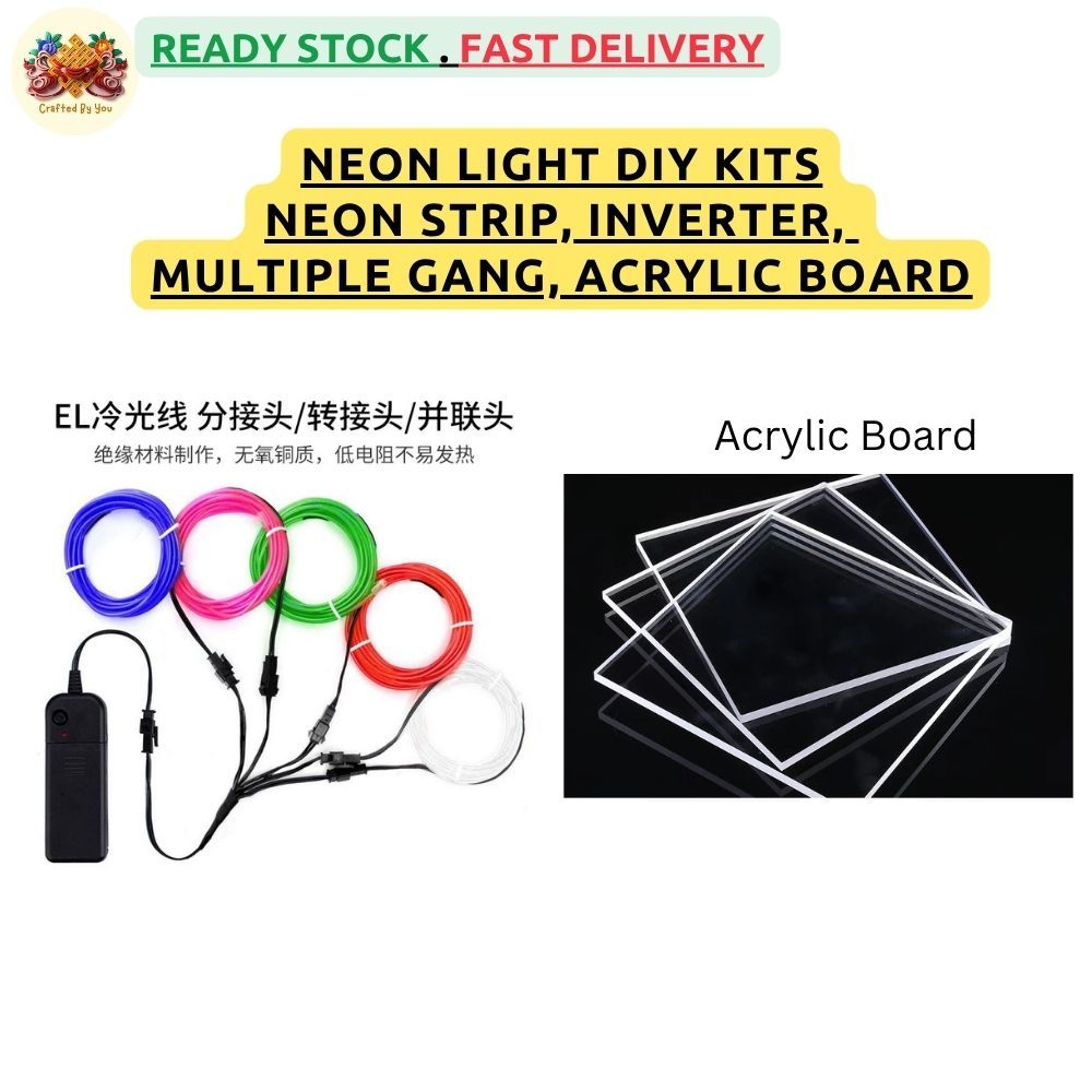 DIY Kits Neon Light Full Material Neon Strip Battery Inverter USB ...