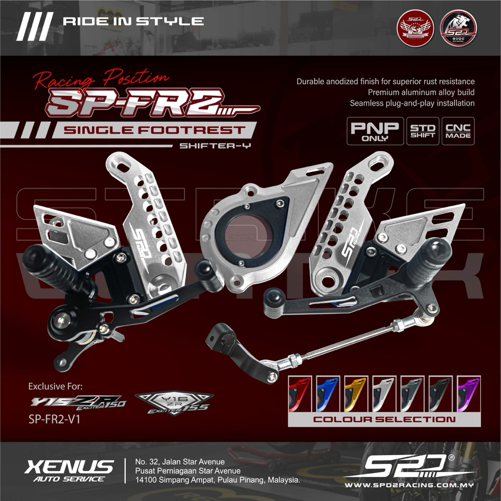 Single Footrest SPD /// SP-FR2 Y15 Y16 EXCITER 150 155 PNP Racing ...