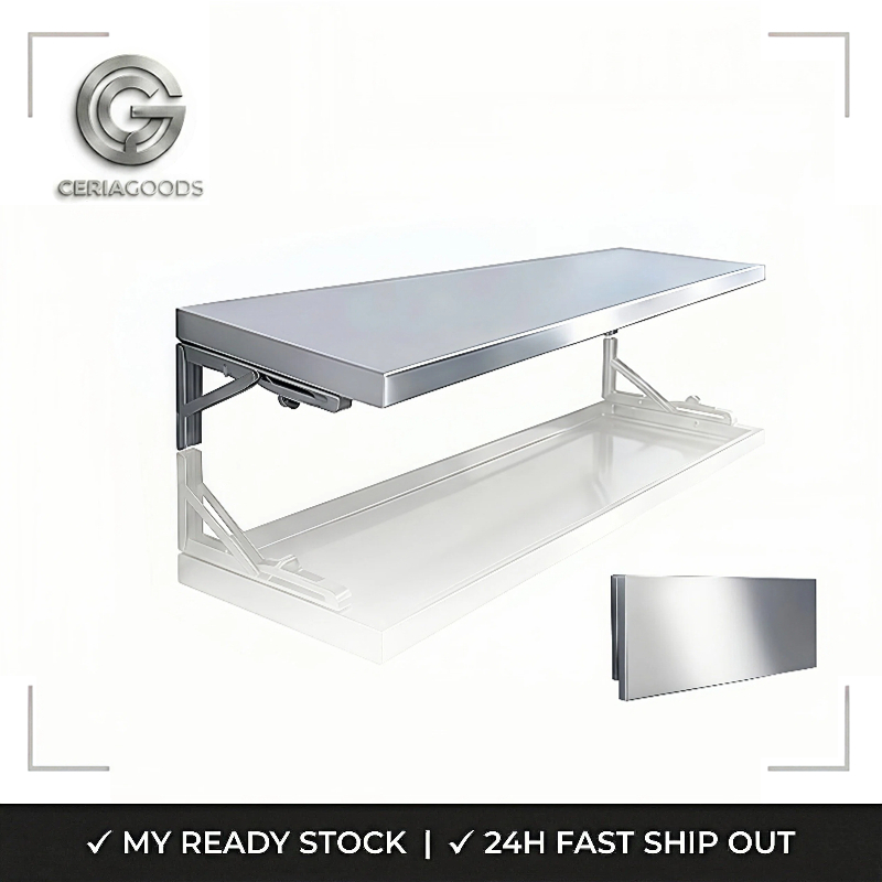 304 Stainless Steel Foldable Wall-mounted Folding Table Storage Rack ...