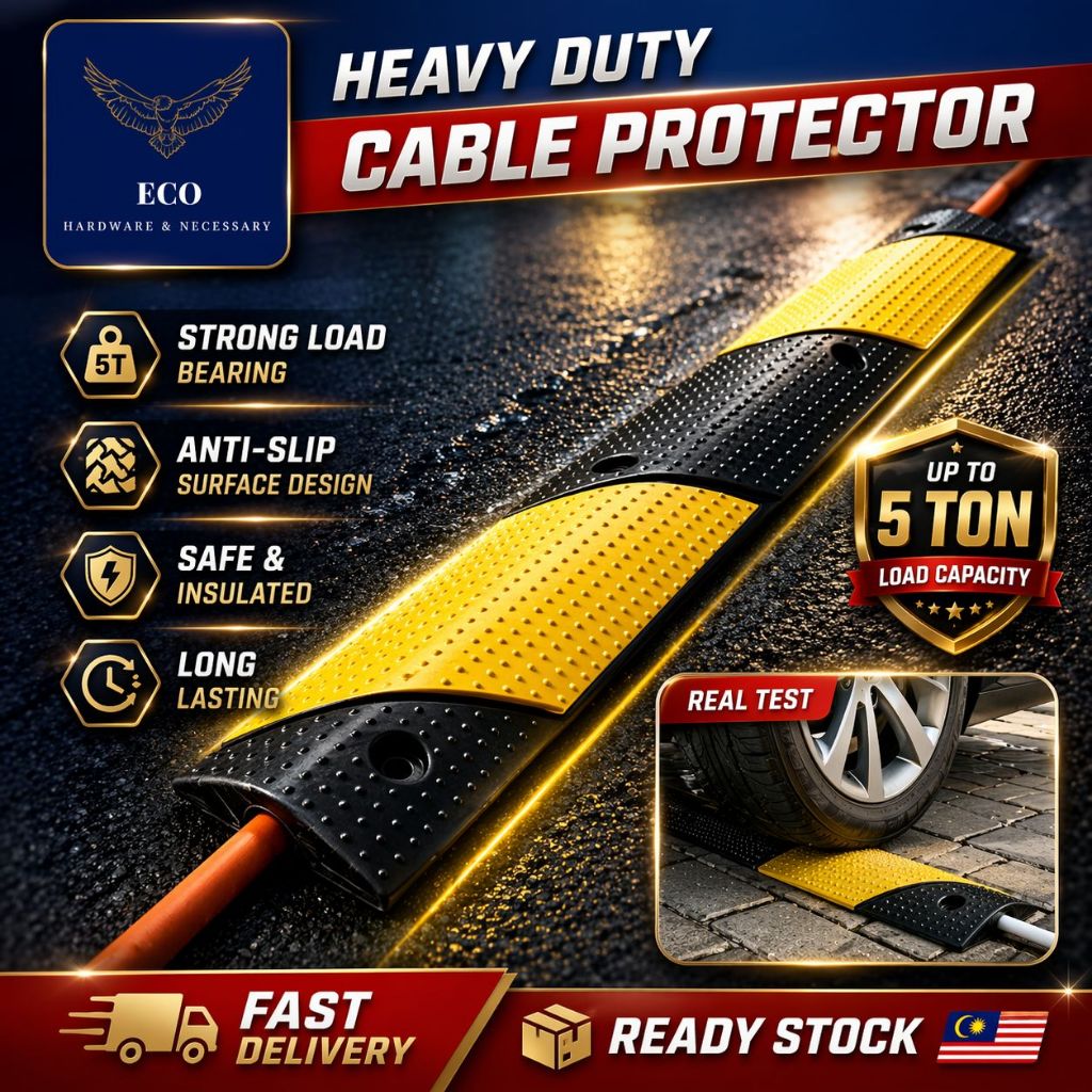Heavy Duty Rubber Speed Bump Cable Ramp Hump Cable Pipe Protector ...
