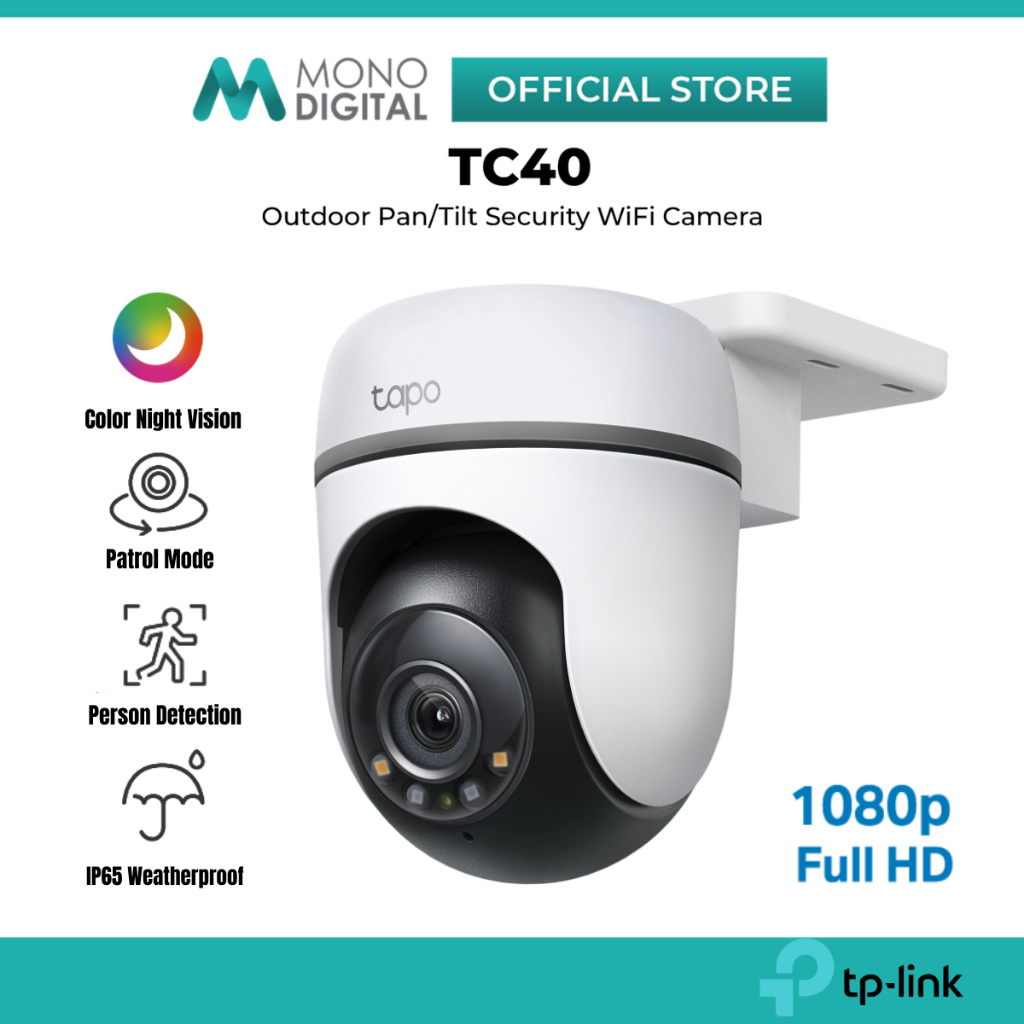 TP-LINK TC40 (WiFi) / TC40GW (4G LTE) Outdoor Pan/Tilt CCTV Security ...