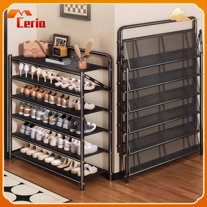 No Install Iron Shoe Rack Multi Layer Home Narrow Entryway UltraThin ...