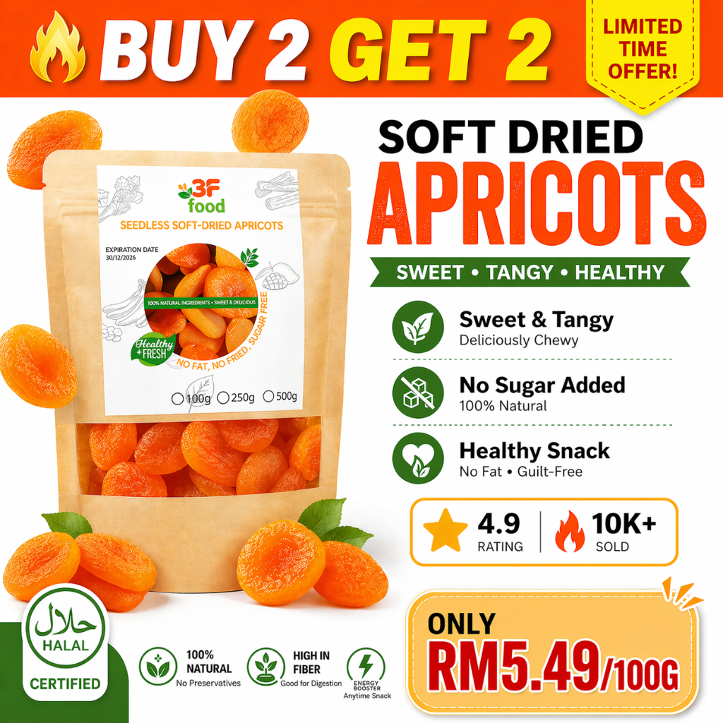 READY | Dried Apricot - Premium Grade Unsweetened | Ready to Eat Buah ...