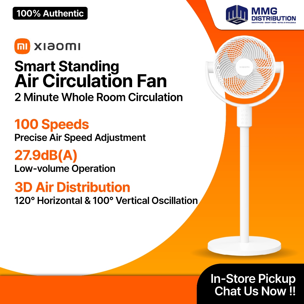 Xiaomi Smart Standing Air Circulation Fan | 100 Speeds Adjustment | 3D ...