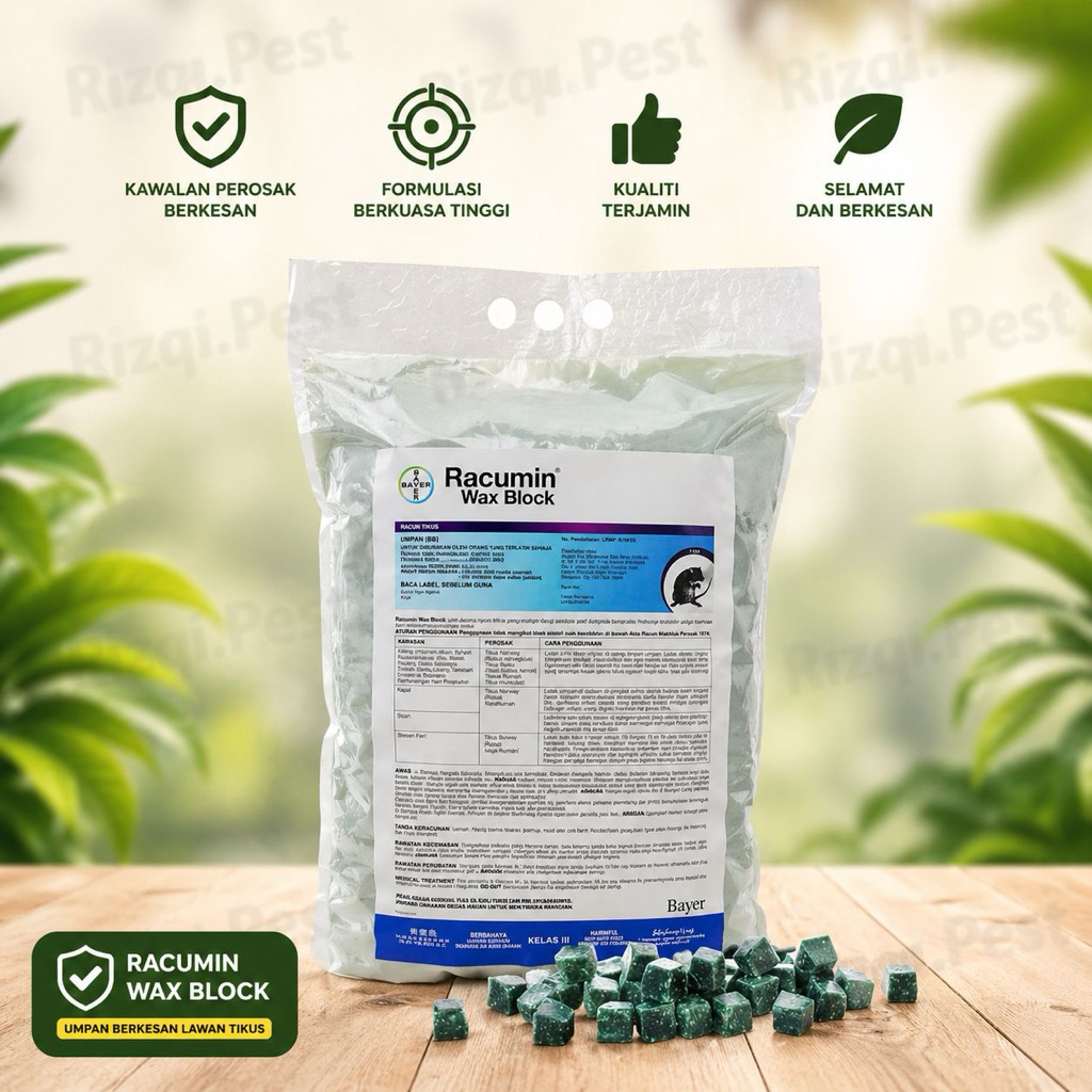 💥PROMOTION💥Racun Tikus Racumin Wax Block / Rat Bait 5kg | Shopee Malaysia