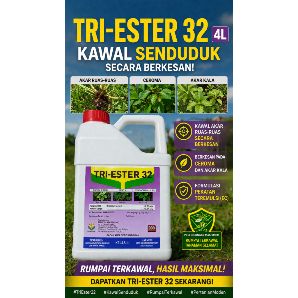 Tri ester 32 Racun Rumput Serap Pokok Kayu Besar Bunuh Matikan Pokok ...