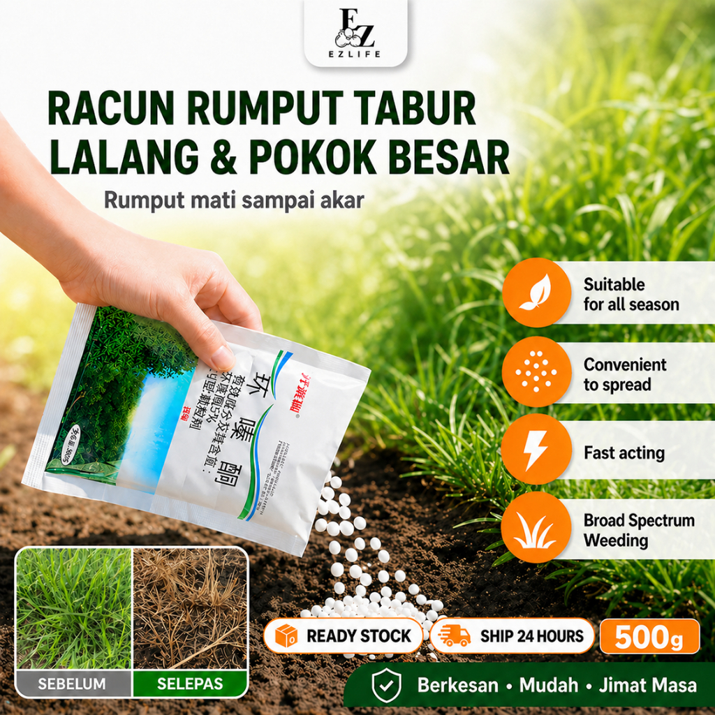 [5.66 if buy 5]Racun Rumput Cepat Mati Racun Tabur Rumput Racun Pokok ...