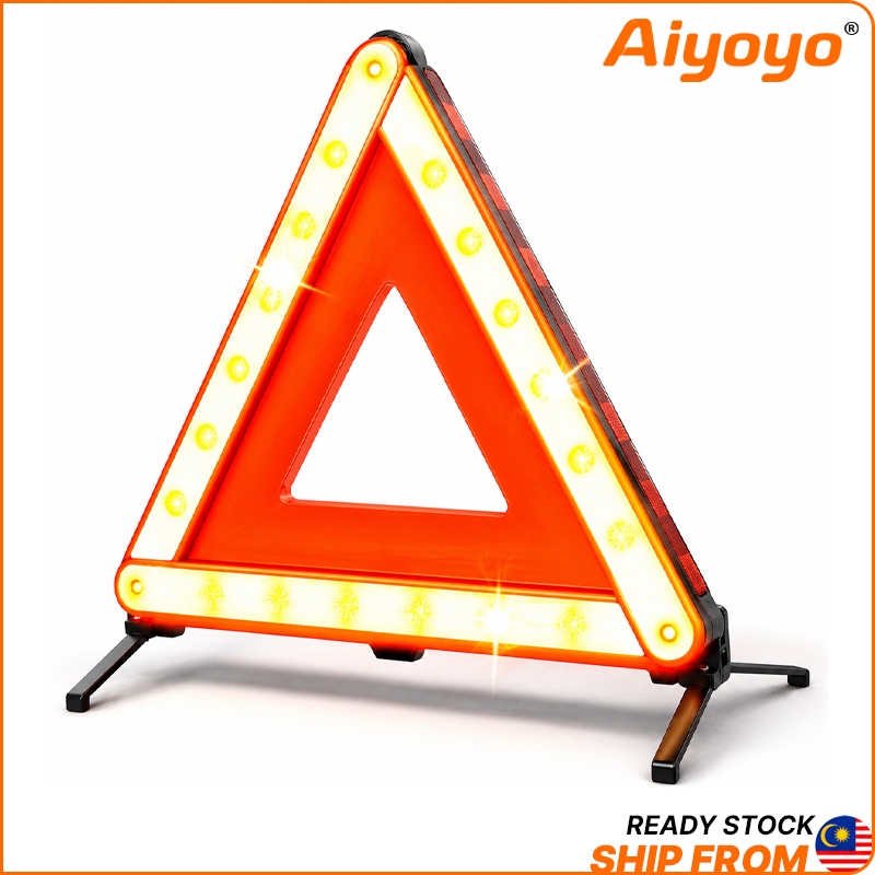 Car Vehicle Safety Reflective Triangle Warning Sign Emergency Breakdown ...