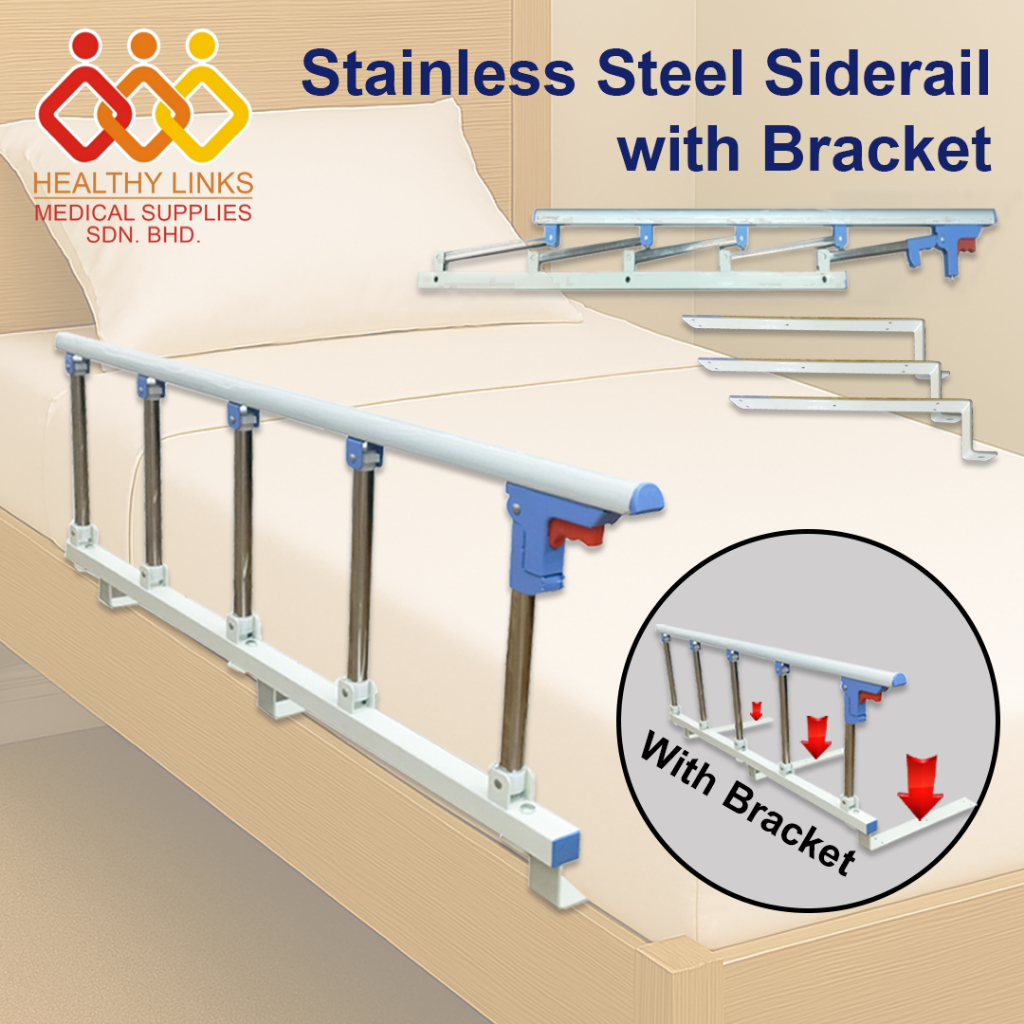 Hospital Stainless Steel Siderail Fall Protection Railing Bedside Fence ...